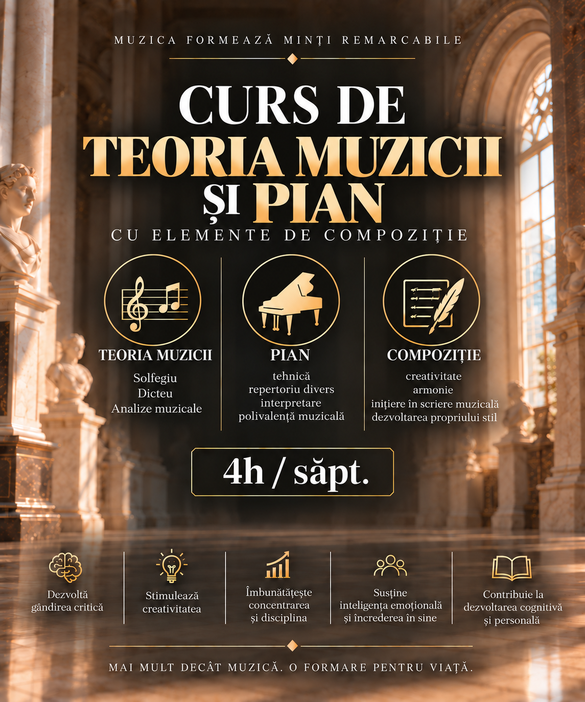 Curs de Teoria Muzicii&Pian - Copii ( Abonament Lunar 4h/sǎpt. )