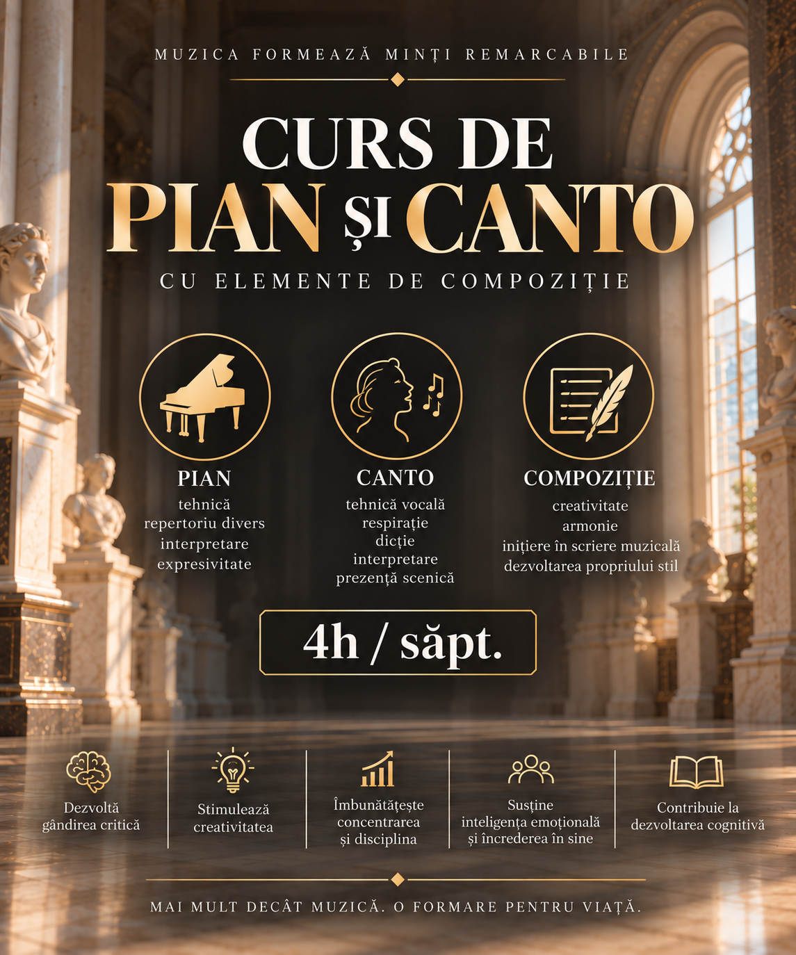 Curs de Pian&Canto - Copii (Abonament Lunar 4h/sǎpt. )