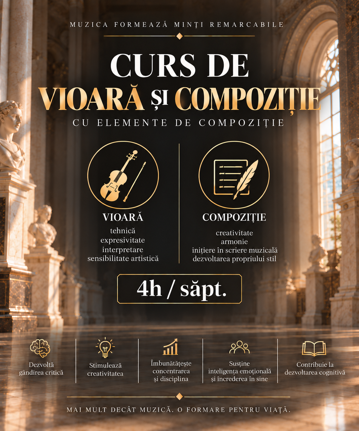 Curs de Vioarǎ - Copii (Abonament Lunar 4h/sǎpt. )