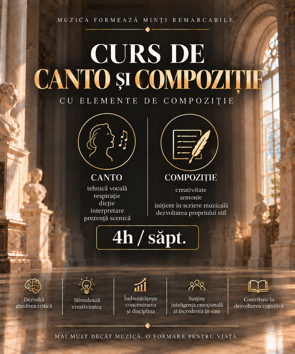 Curs de Canto - Copii (Abonament Lunar 4h/sǎpt. )